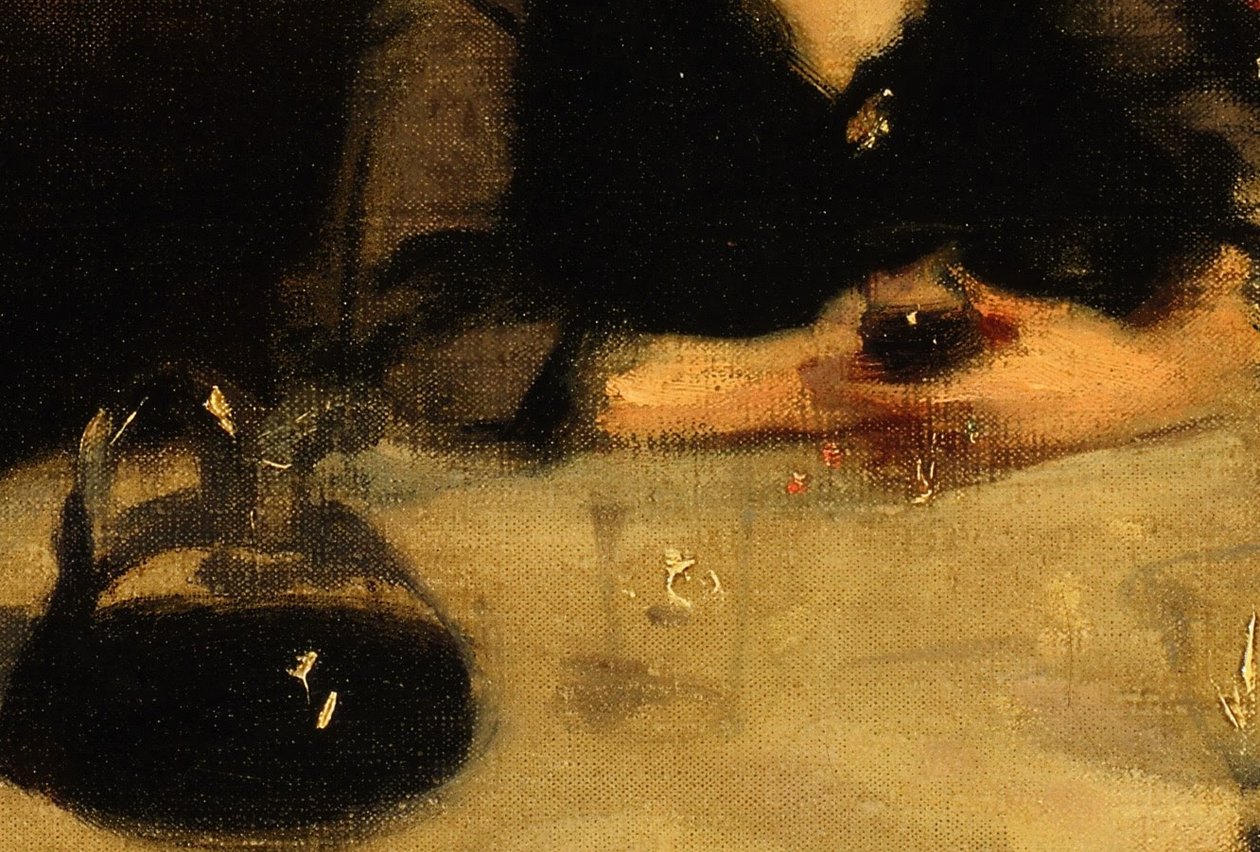 Portglasset: detalj av porten av John Singer Sargent
