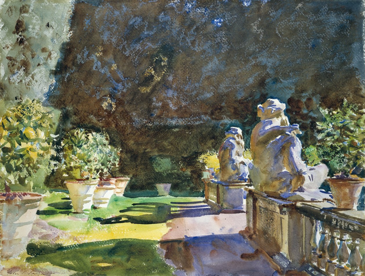 Villa of Marlia, Lucca av John Singer Sargent