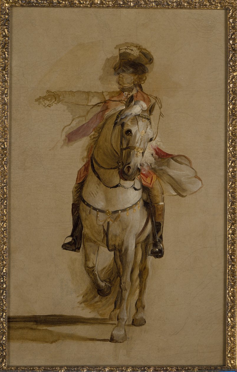General George Augustus Eliott på en grå lader, studie for 'The Siege of Gibraltar'. ca. 1787 av John Singleton Copley