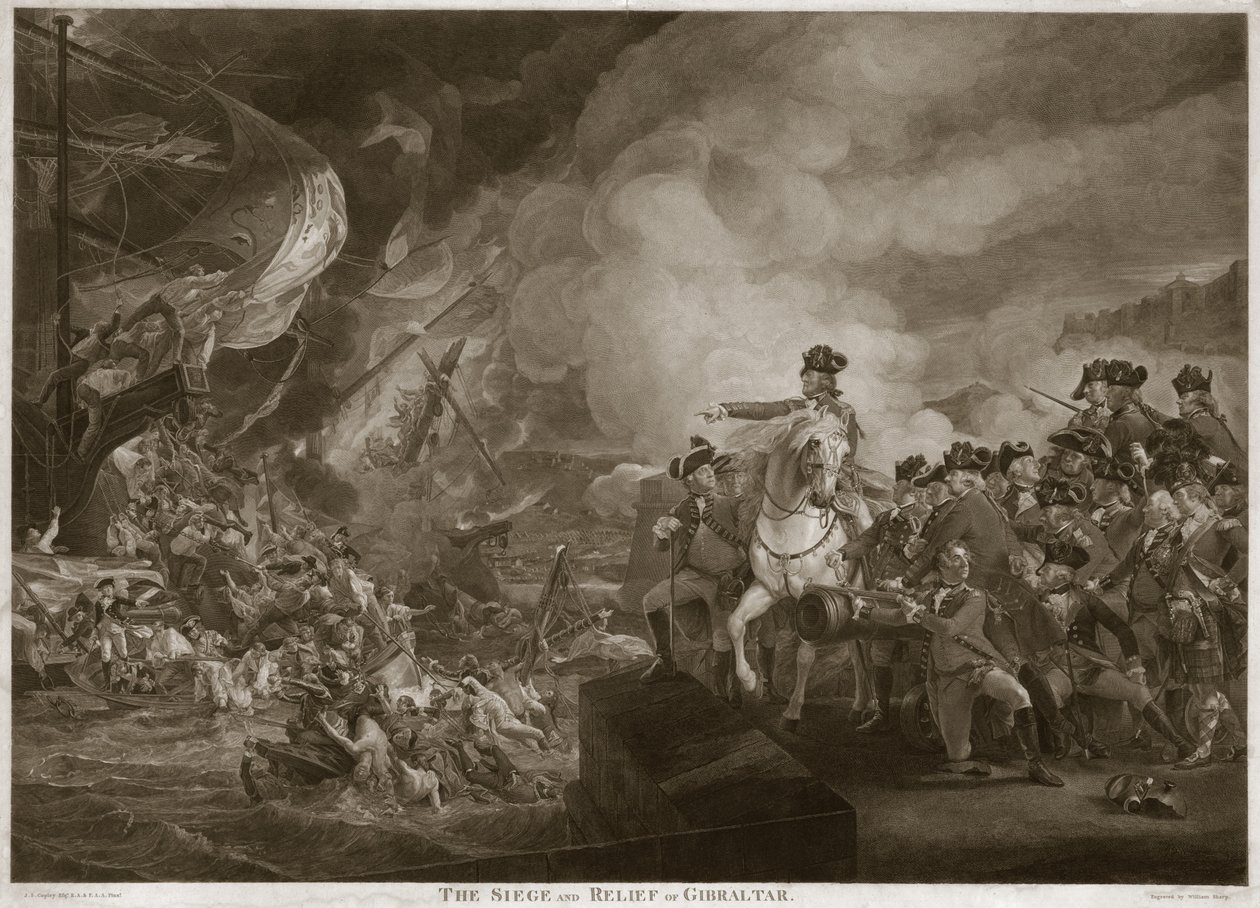 The Siege and Relief of Gibraltar, pub. 1810 av John Singleton Copley