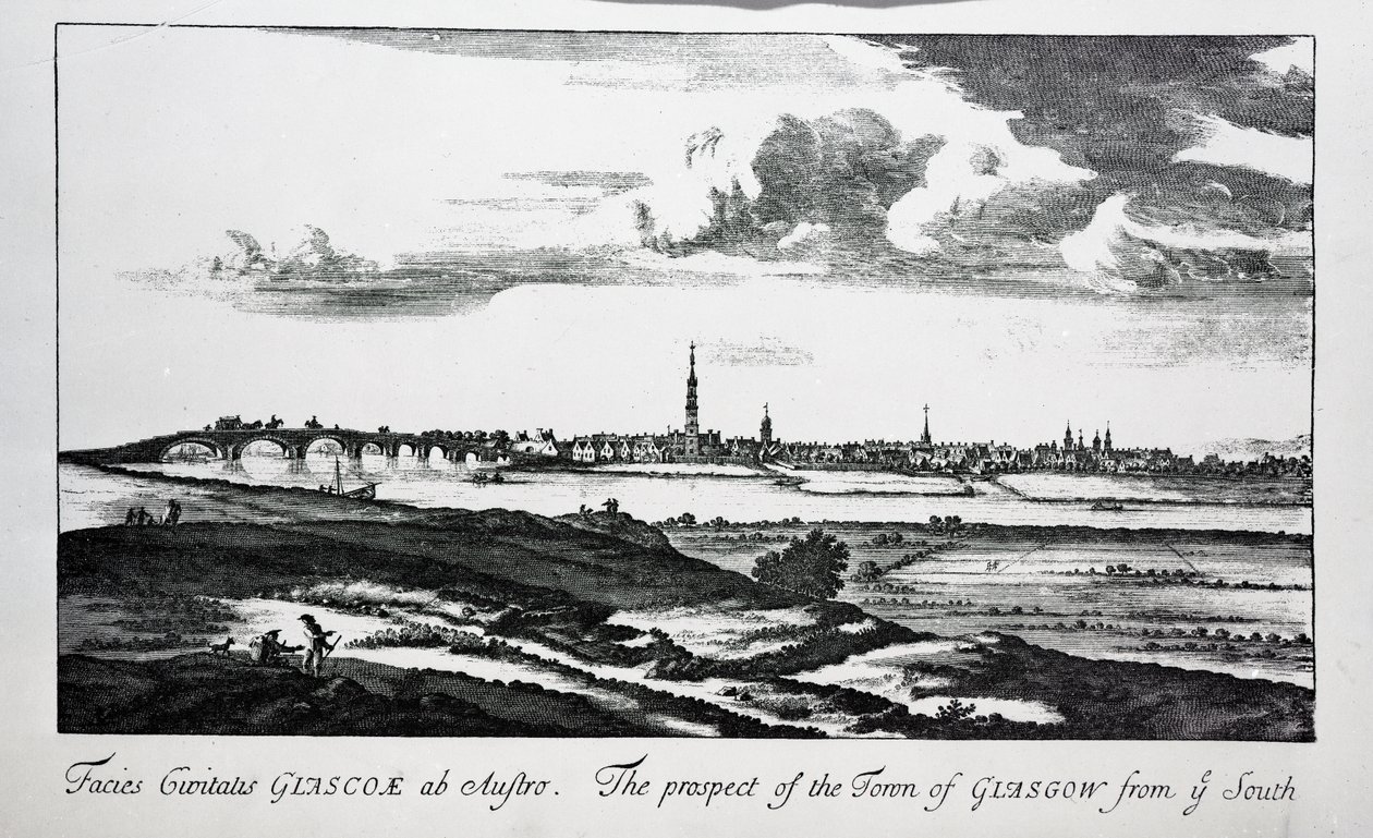 The Prospect of the Town of Glasgow from ye South, fra 