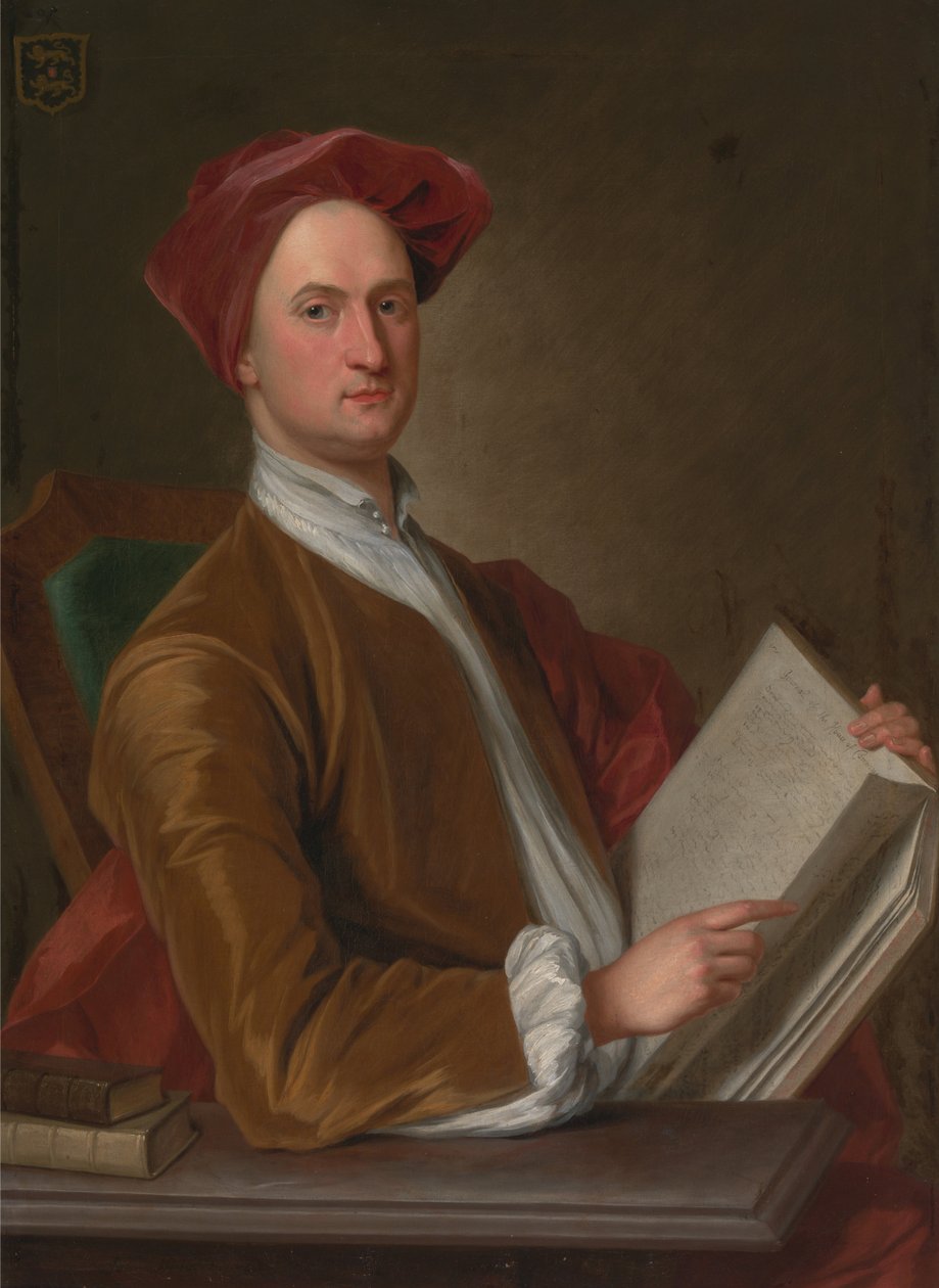 Sir John skynder seg ut, BT. av John Smibert