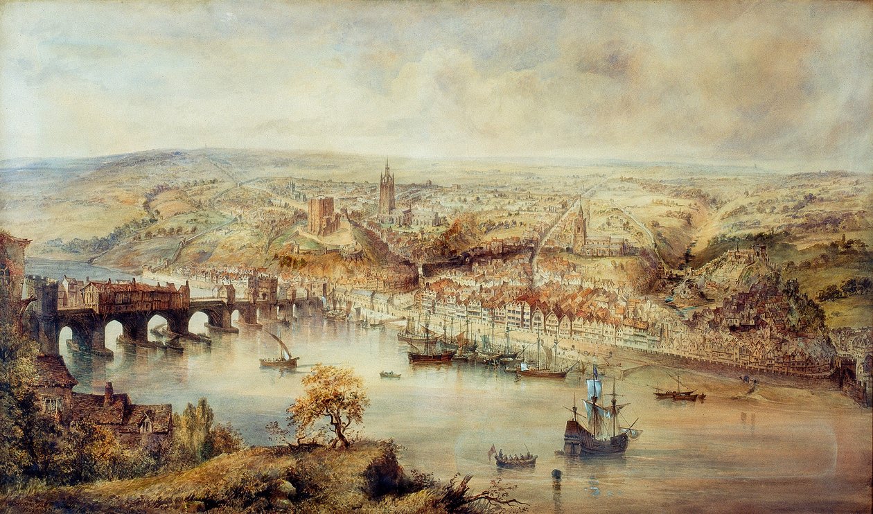 Newcastle upon Tyne i regjeringen til dronning Elizabeth (wc om bord) av John Storey