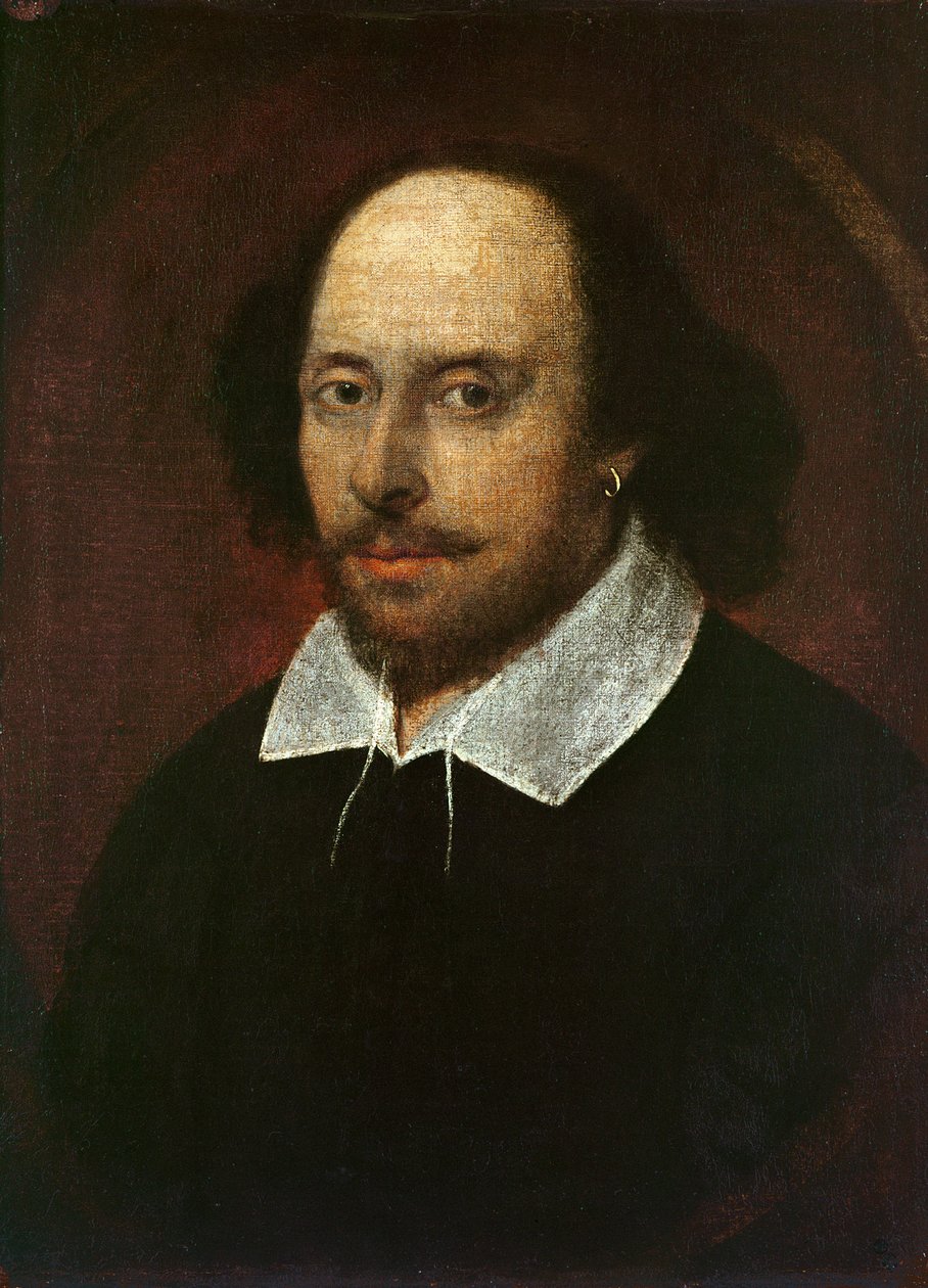 Portrett av William Shakespeare (1564-1616) ca. 1610 av John Taylor