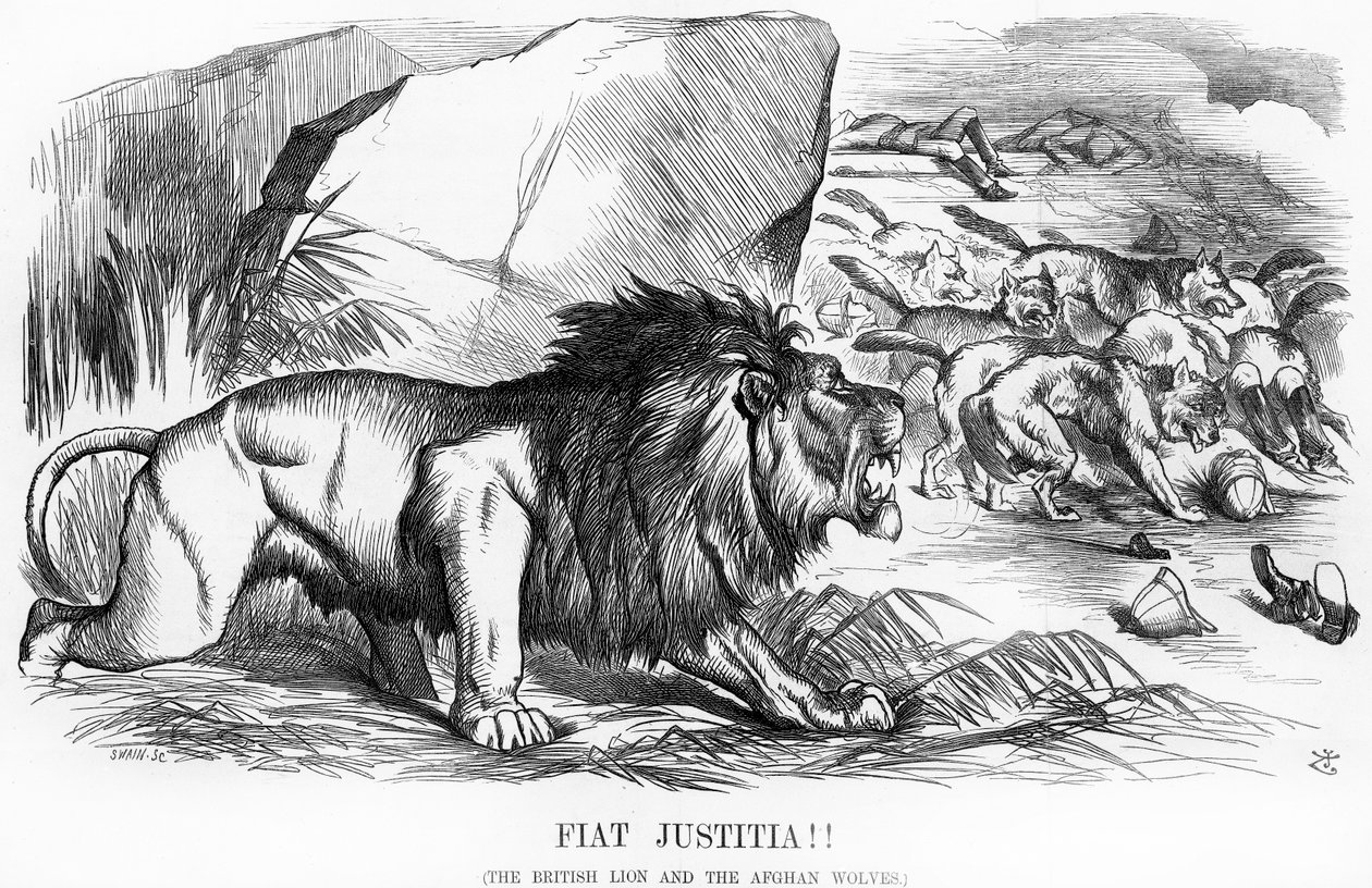 Fiat Justitia! The British Lion and the Afghan Wolves, tegneserie fra 