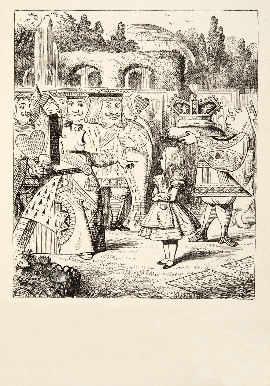 Av med hodet, fra Alices Adventures in Wonderland av Lewis Carroll (1832 - 98), utgitt 1891 av John Tenniel