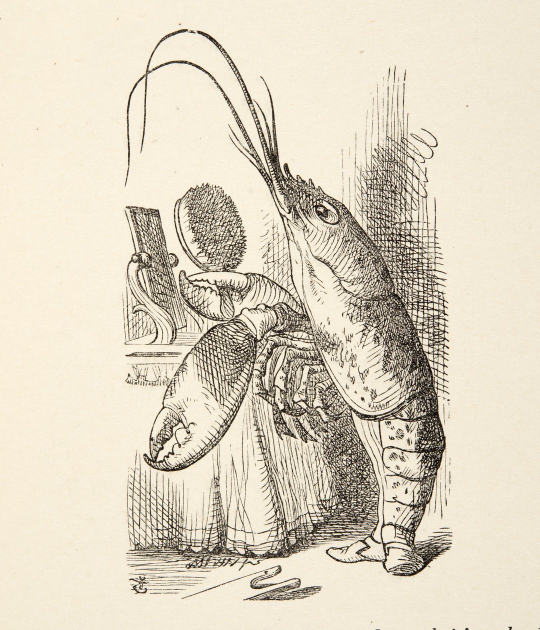 The Voice of the Lobster, fra Alices Adventures in Wonderland av Lewis Carroll (1832 - 98), utgitt 1891 av John Tenniel