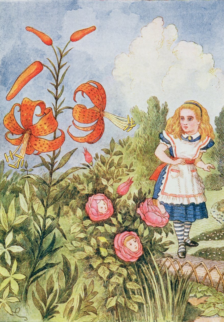 Tiger Lily, fra "Through the Looking Glass" av Lewis Carroll (1832-98) av John Tenniel