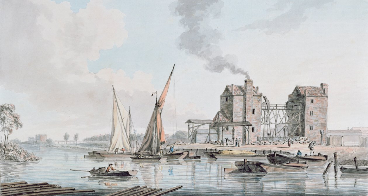 Utsikt over vannmotoren ved Pimlico, 1783 av John Thomas Serres