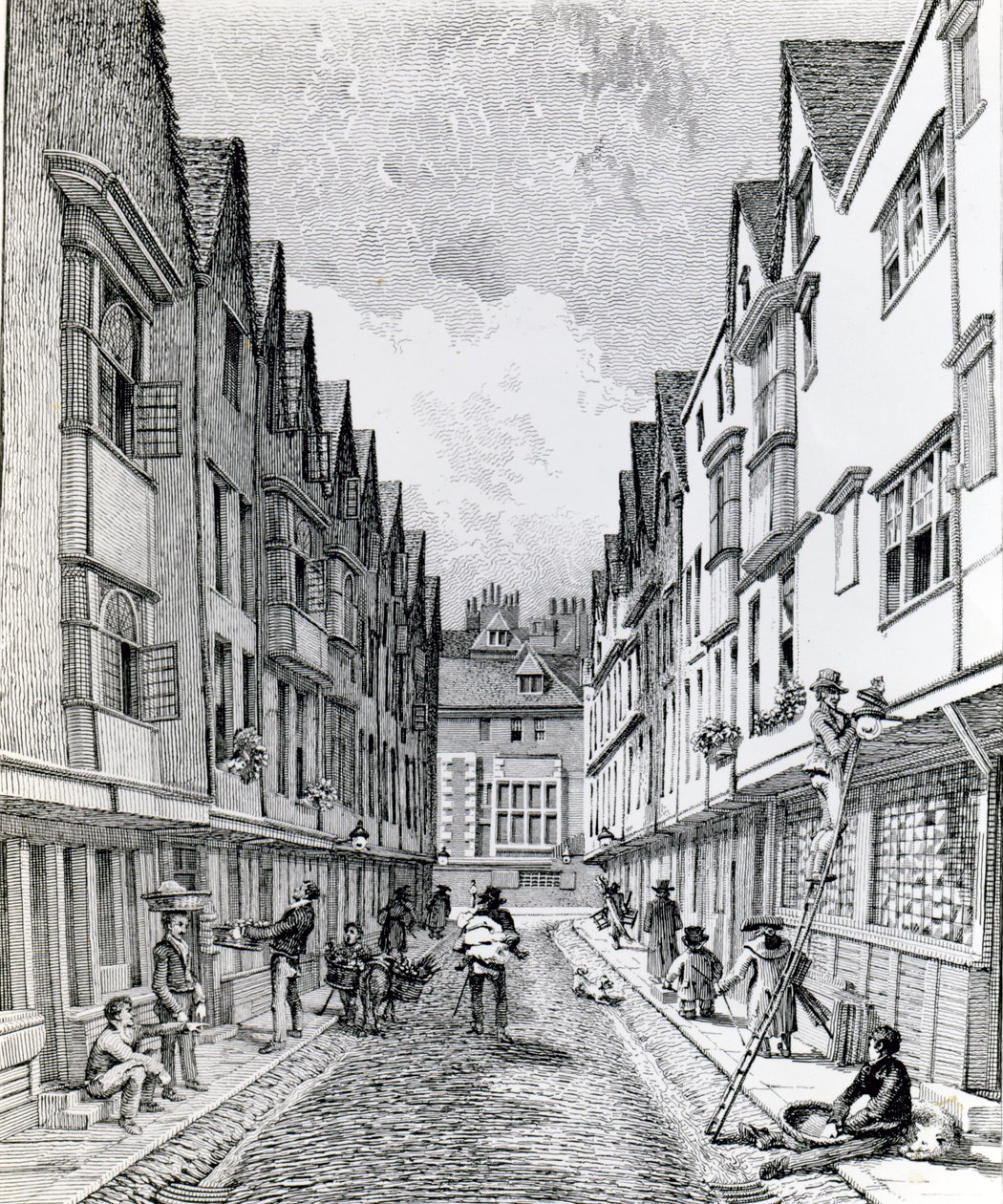 Winchester Street, London Wall, publisert 1814 av John Thomas Smith