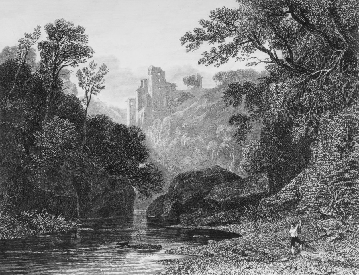 Utsikt over Roslin Castle av John Thomson