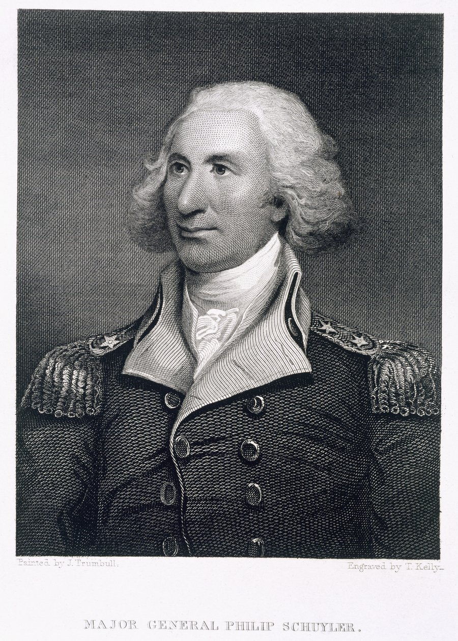 Portrett av generalmajor Philip Schuyler, gravert av Thomas Kelly (ca. 1795-c.1841) av John Trumbull