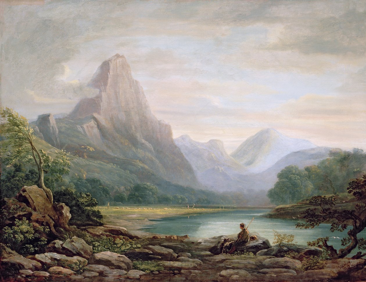 En walisisk dal, 1819 av John Varley