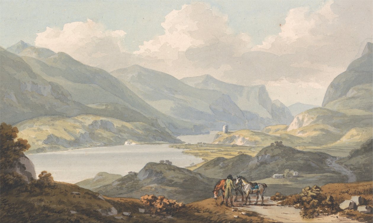 Innsjøene i Llanberis av John Warwick Smith