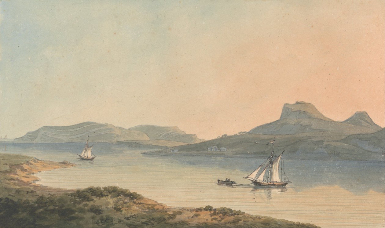 Utsikt over det tidlige slottet i Diganwy av John Warwick Smith
