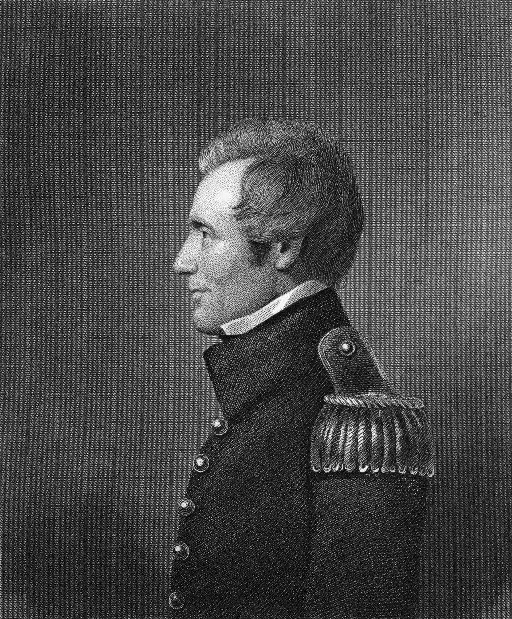Generalmajor Edmund Pendleton Gaines (1777-1849) gravert av James Barton Longacre (1794-1869) av John Wesley Jarvis
