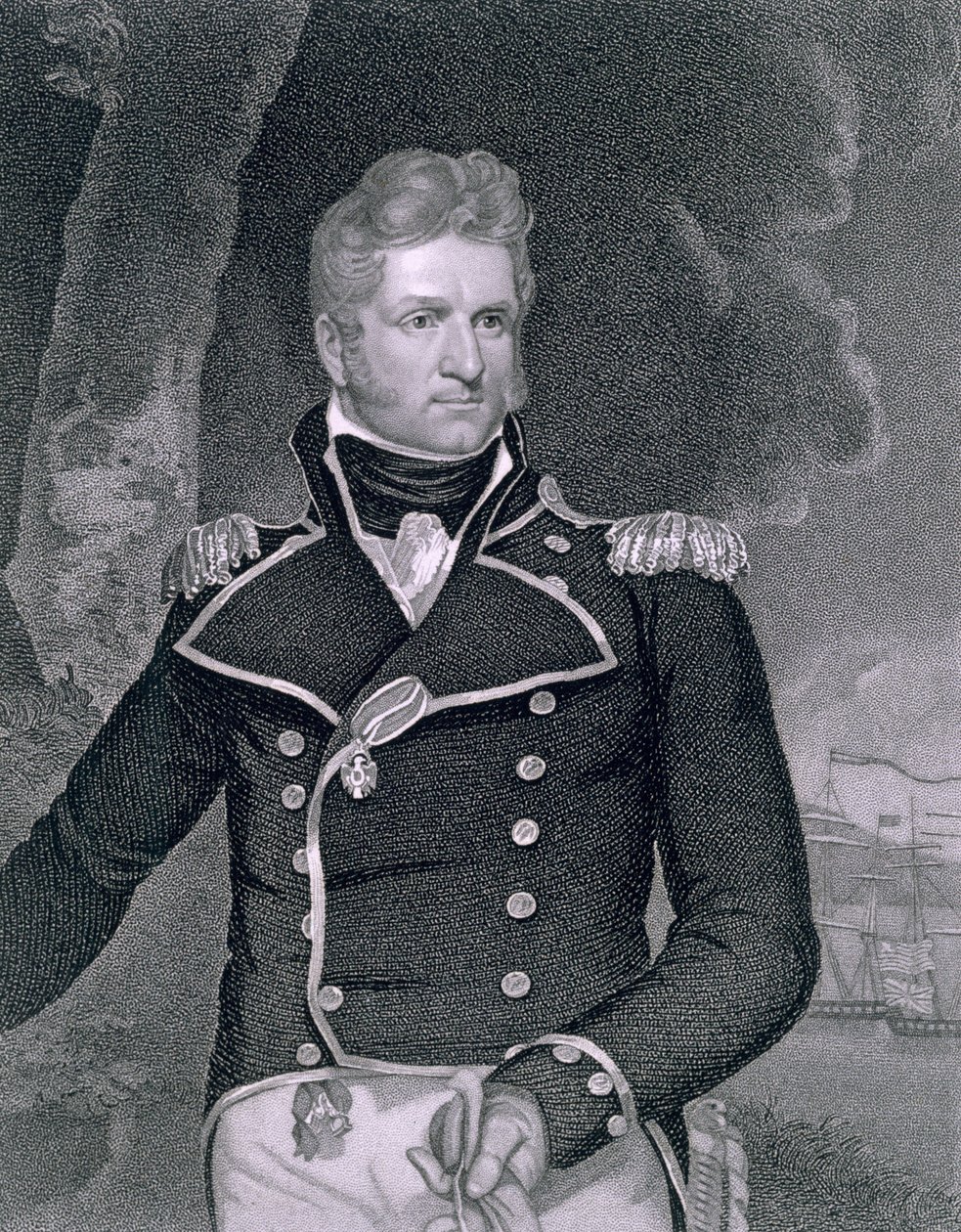 Thomas Macdonough (1783-1825) gravert av John B. Forrest (1814-70) av John Wesley Jarvis