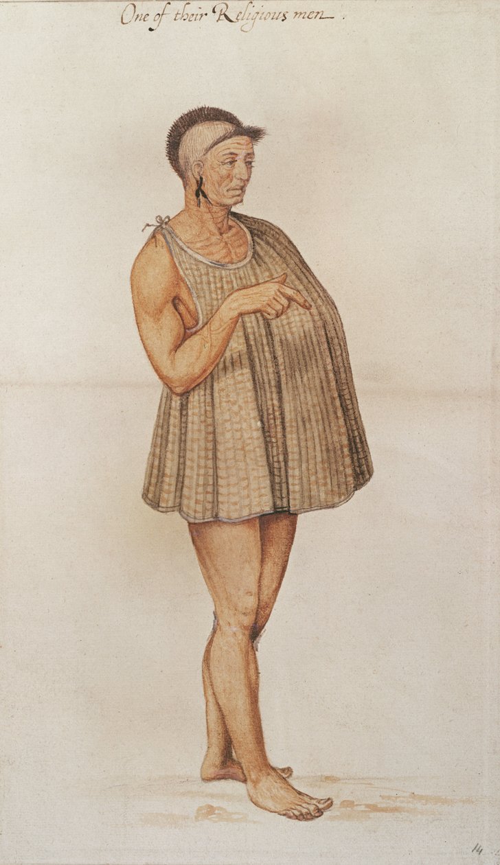 Religiøs mann fra Pomeiooc av John White