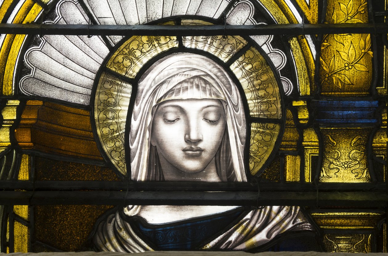 Oxford, Trinity College, James Powell & Sons, John William Brown (1842-1928), St Catherine, 1885 av John William Brown