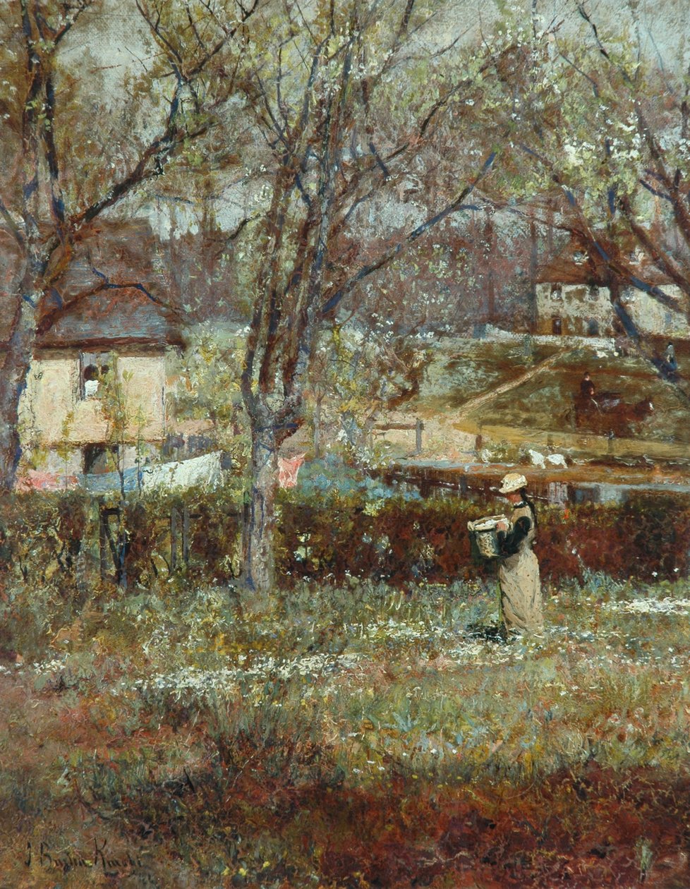 Landlig scene av John William Buxton Knight