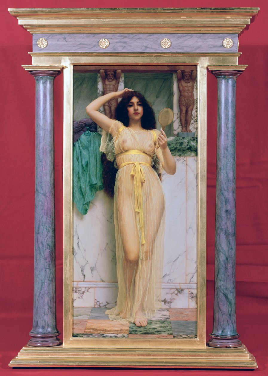 Jente med et speil, 1892 av John William Godward
