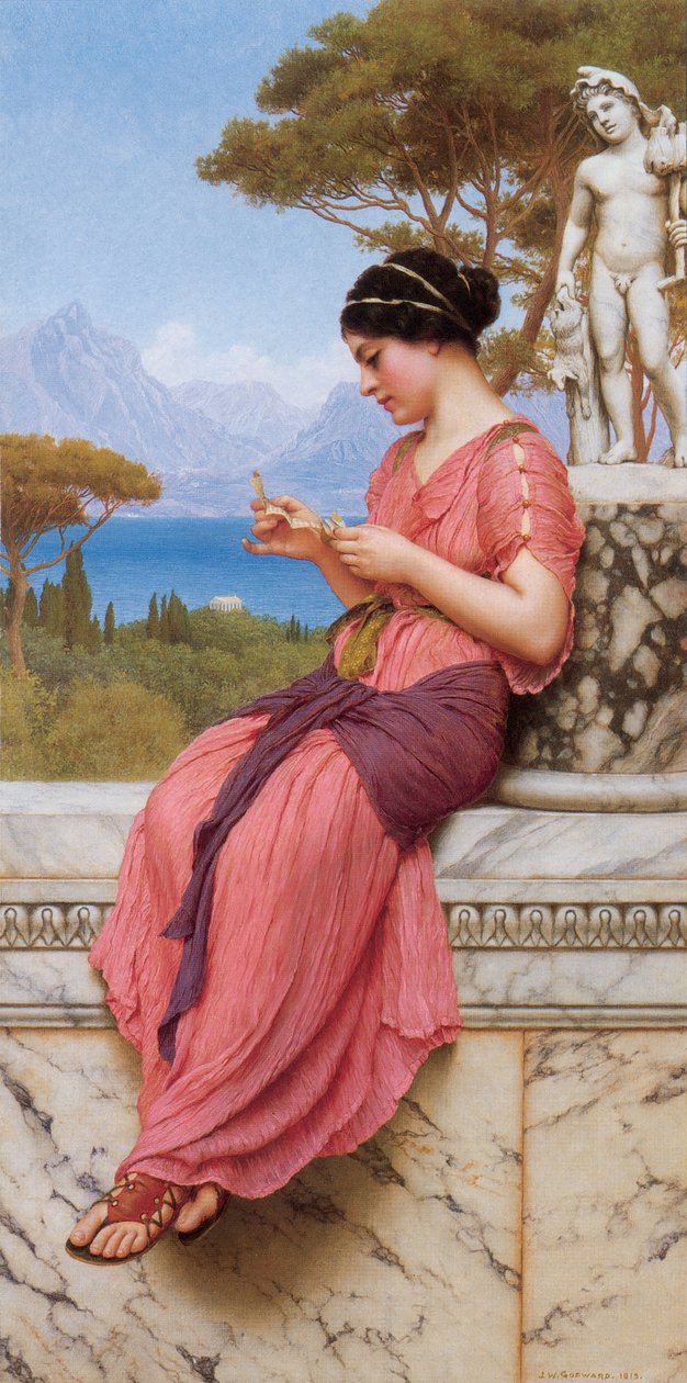 The Love Letter Sweet Ticket av John William Godward