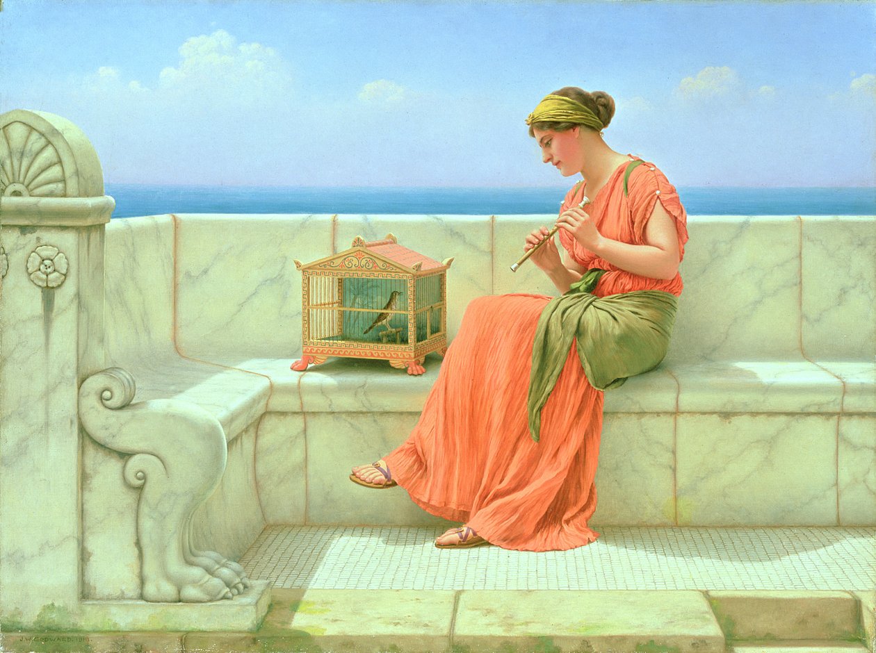 Søte lyder, 1918 av John William Godward