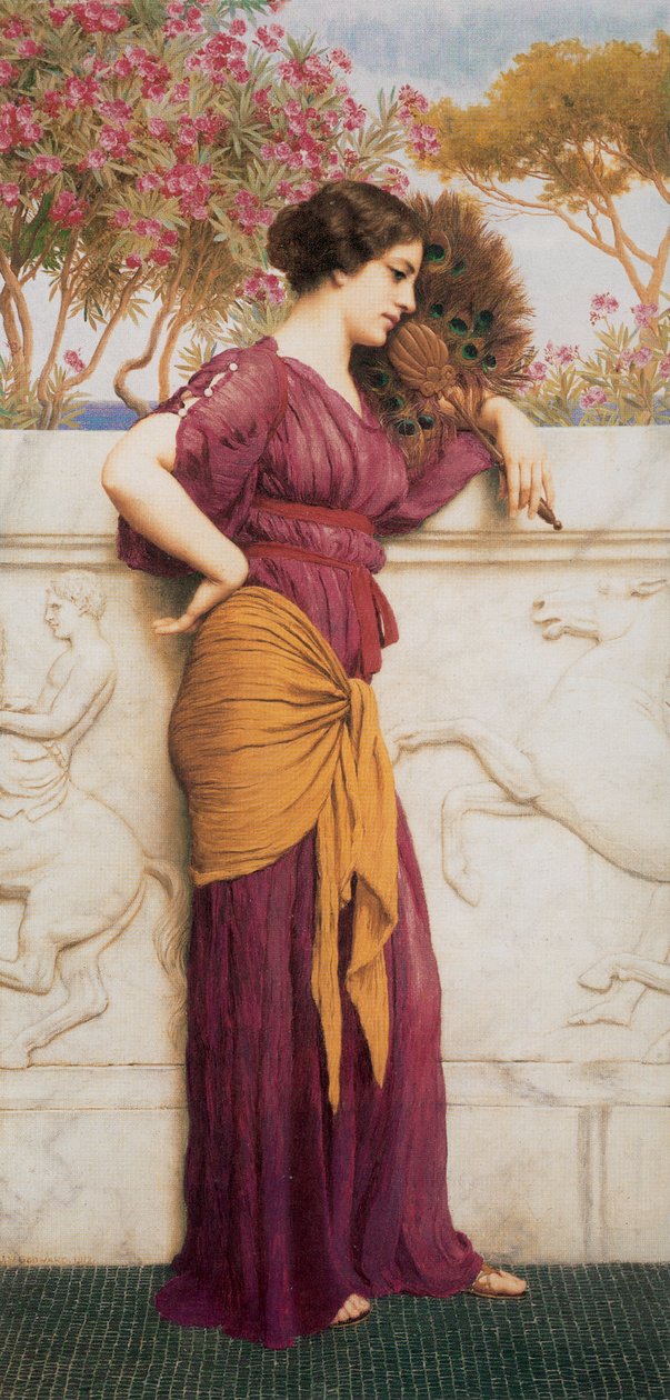 Påfuglviften av John William Godward