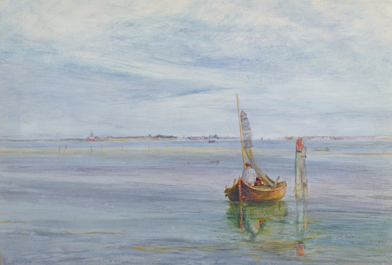 Havporten, Venezia, 1873 av John William Inchbold