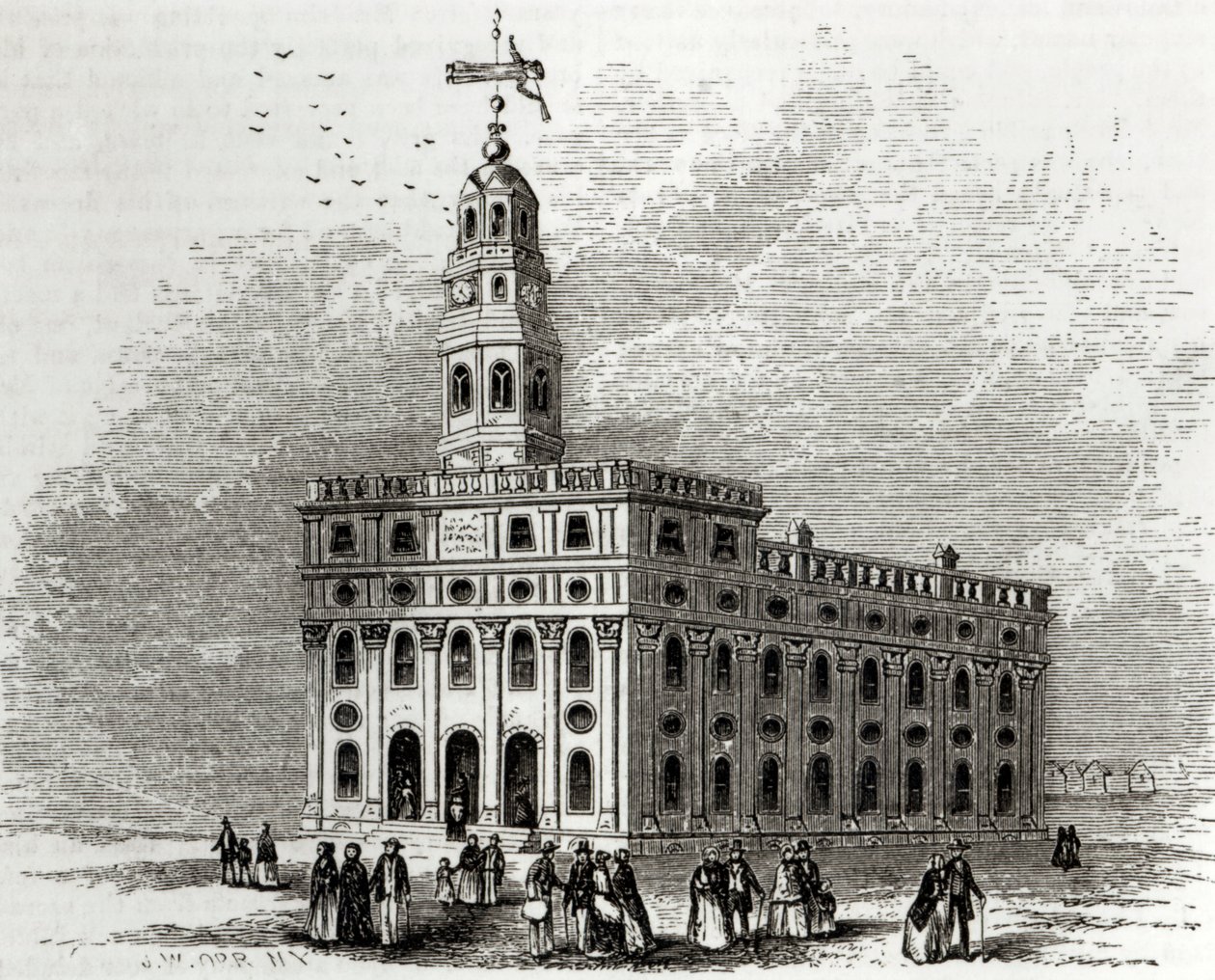 Nauvoo Temple, Illinois, 1854 av John William Orr