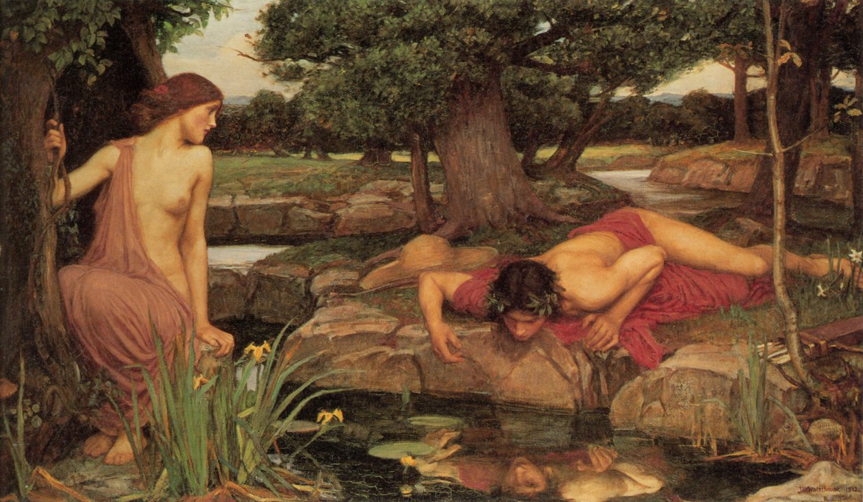 Echo og Narcissus av John William Waterhouse