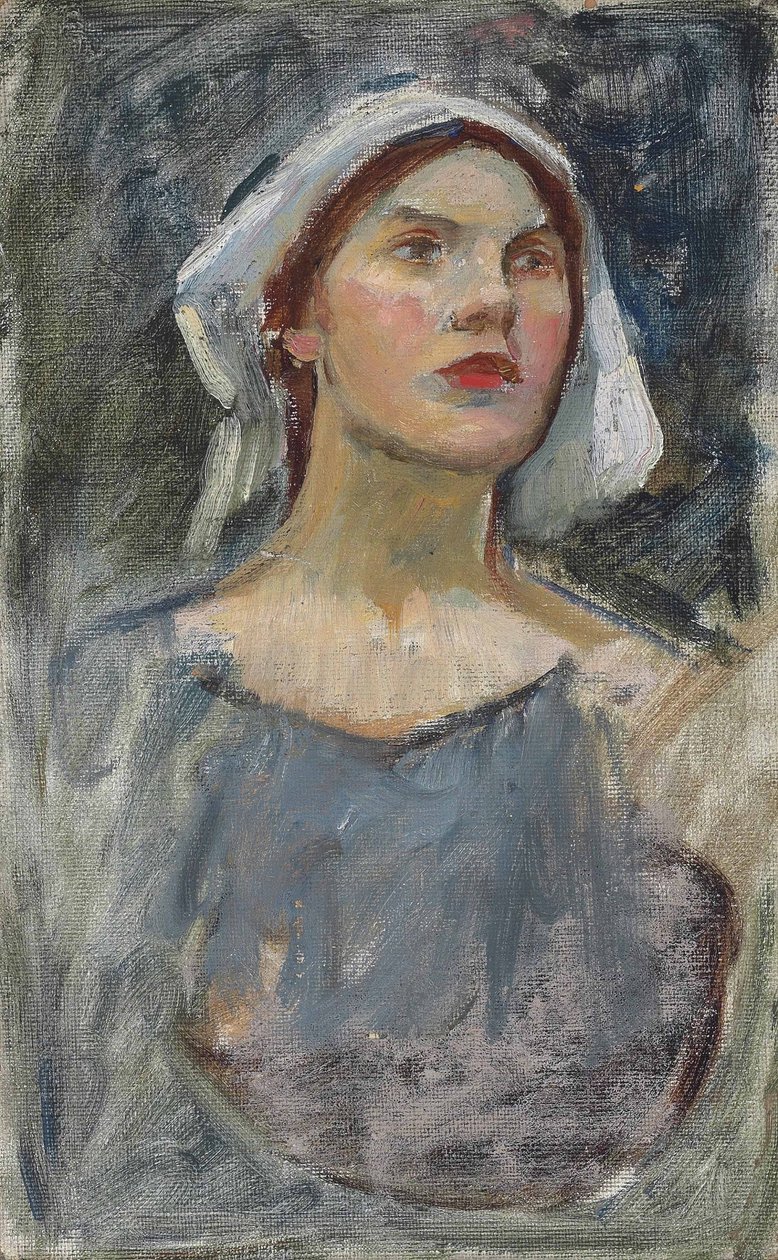 Hovedstudie for The Enchanted Garden av John William Waterhouse