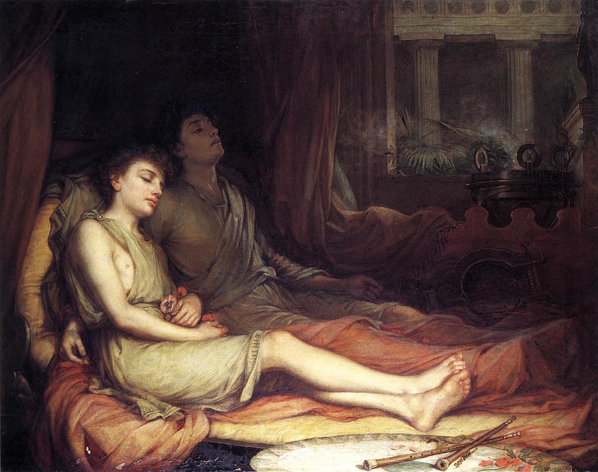 Søvn og hans halvbrors død av John William Waterhouse