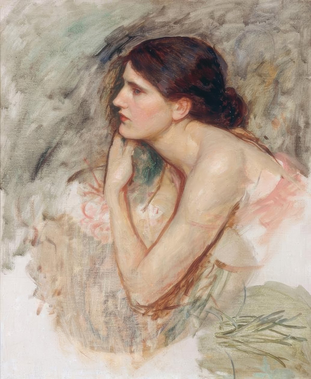 Studie for The Sorceress av John William Waterhouse