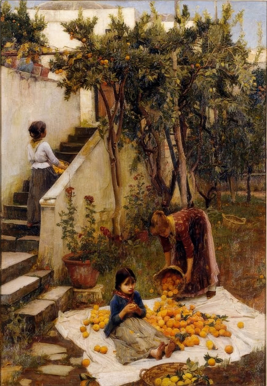 The Orange Gatherers av John William Waterhouse