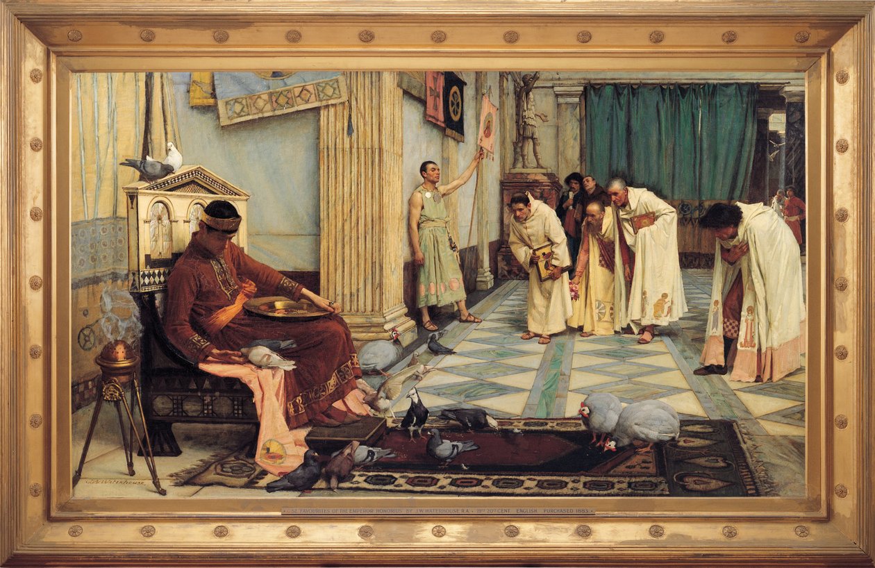 Favorittene til keiser Honorius av John William Waterhouse