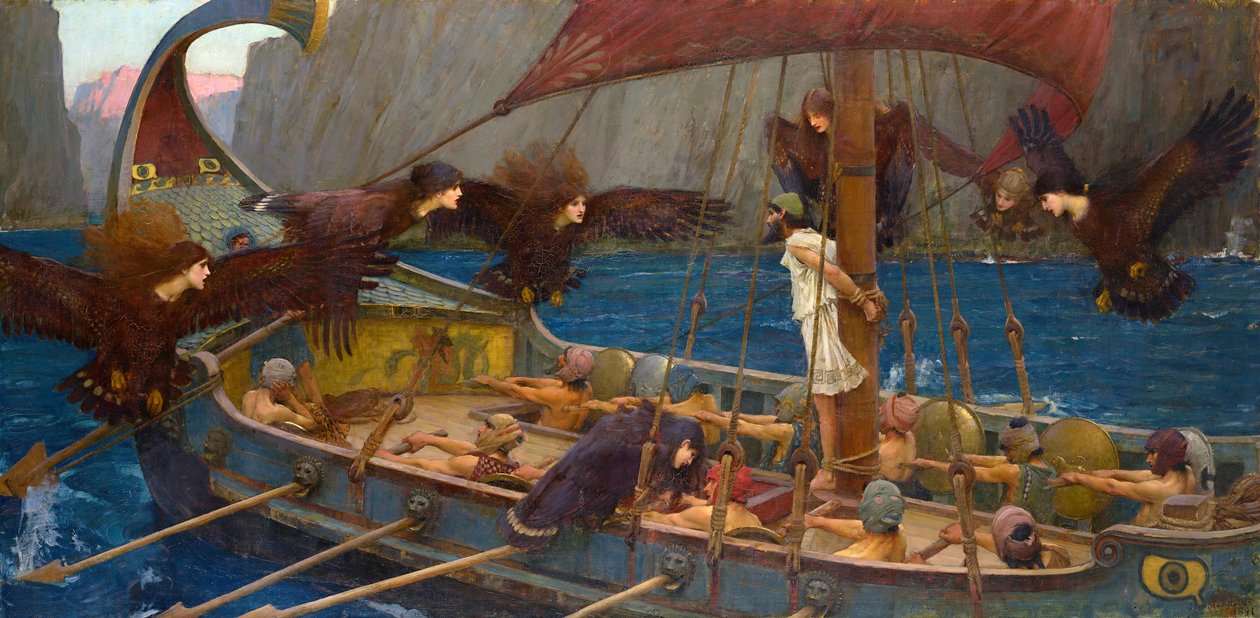 Ulysses og sirenene av John William Waterhouse