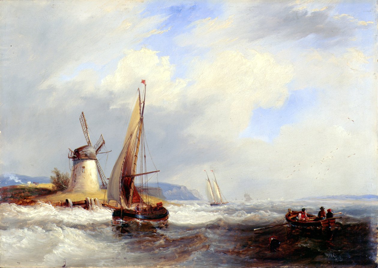 Kystscene av John Wilson Carmichael
