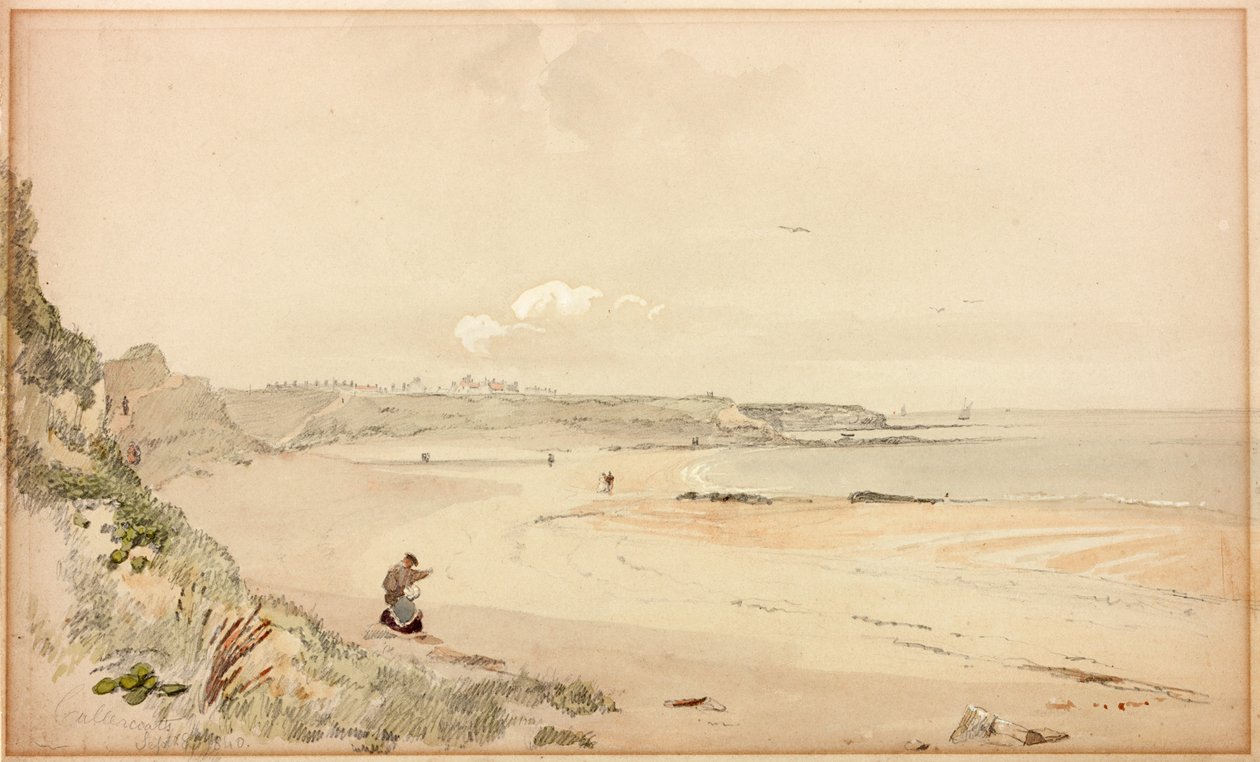 Cullercoats Bay, 8. september 1840 (kroppsfarge) av John Wilson Carmichael