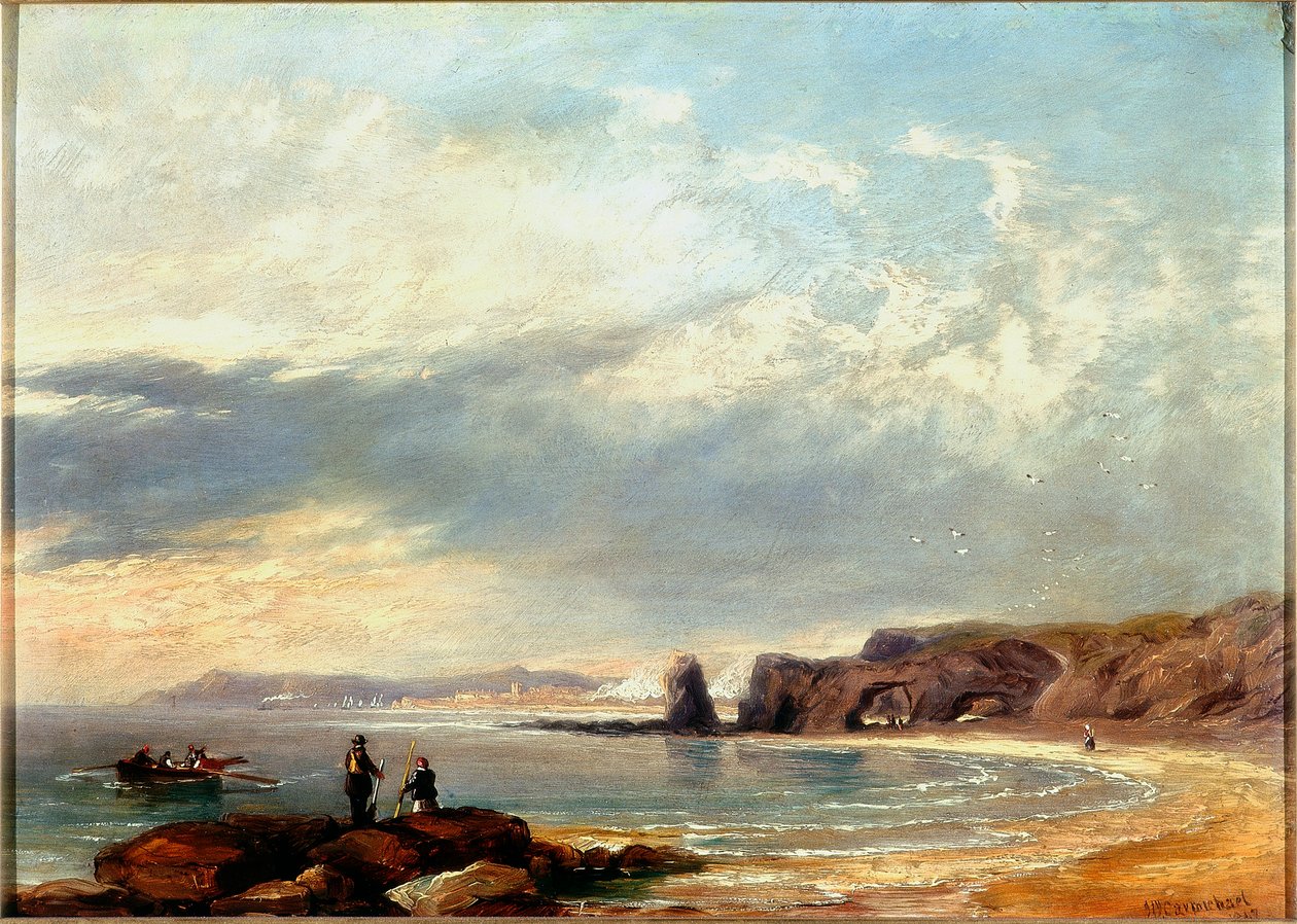Marsden Rocks, Sunderland, 1847 av John Wilson Carmichael