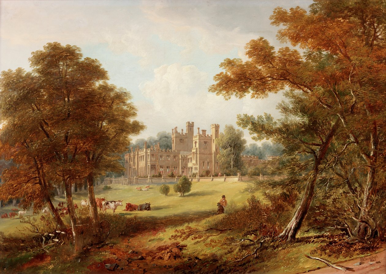Hagefronten, Beaufront Castle, 1845 av John Wilson Carmichael