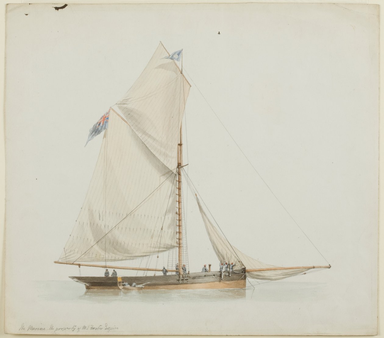The Marina (blyant og akvarell på papir) av John Wilson Carmichael