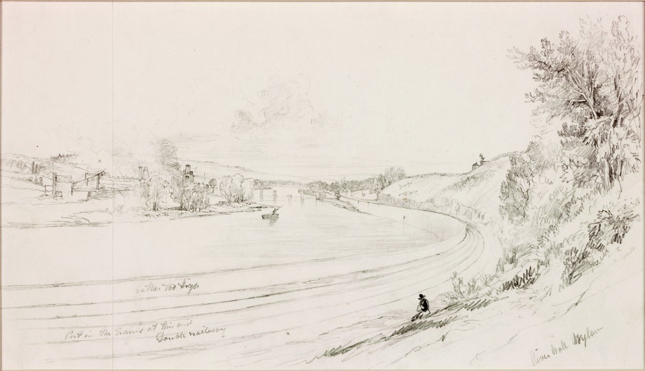 The River Wall, Wylam Scars av John Wilson Carmichael
