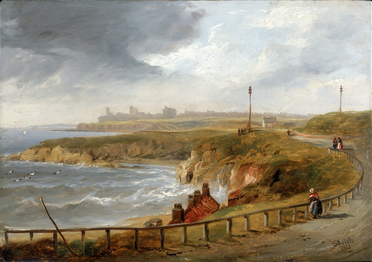 Tynemouth fra Cullercoats av John Wilson Carmichael
