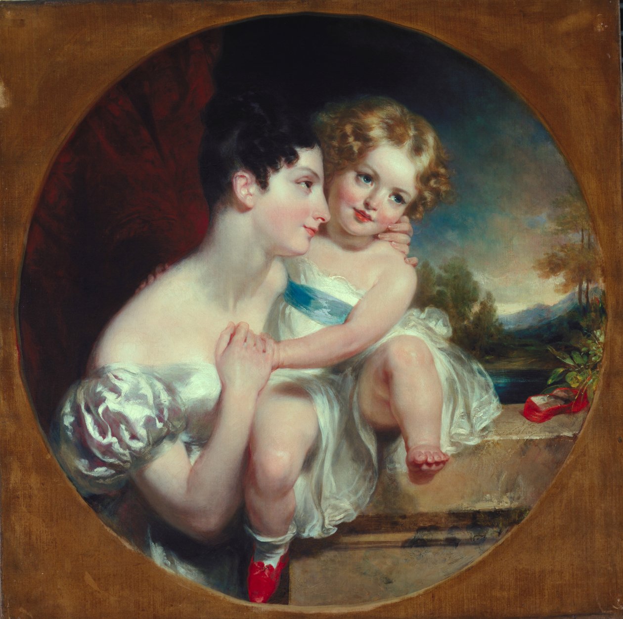 Mor og barn, ca.1840-45 av John Wood