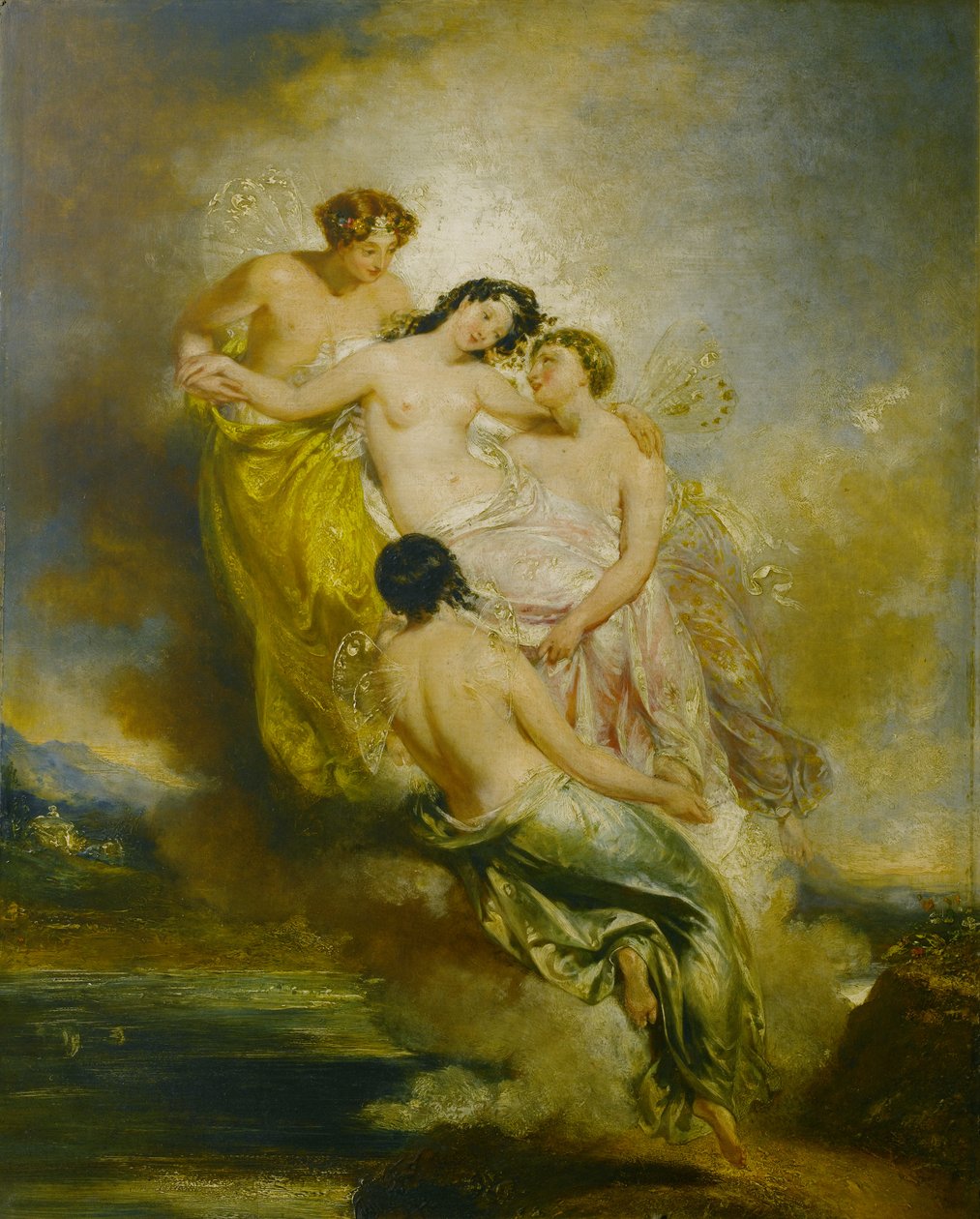 Psyche formidlet av Zephyrs til Valley of Pleasure, 1826 av John Wood