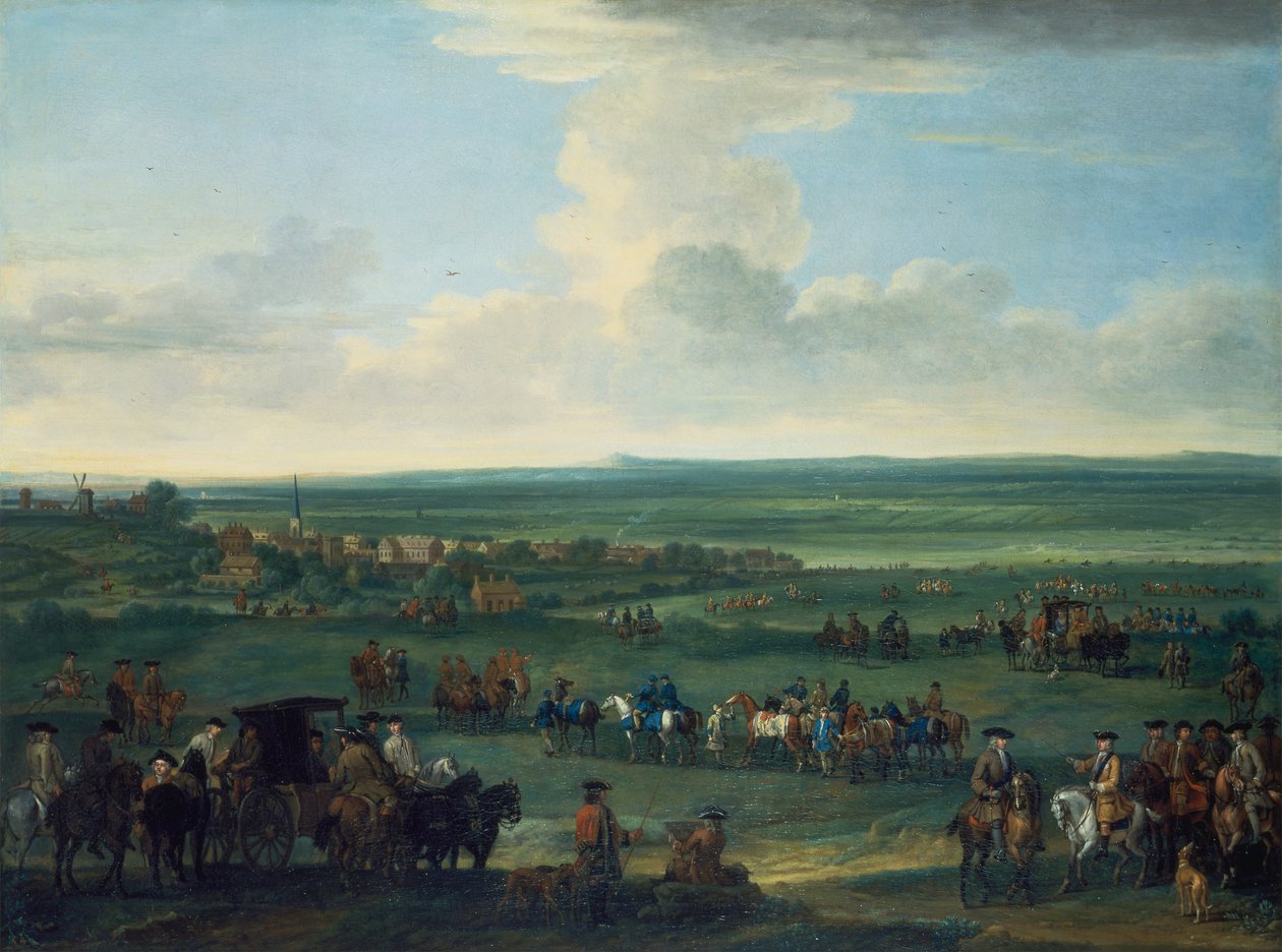 George I på Newmarket, 4. eller 5. oktober 1717 av John Wootton