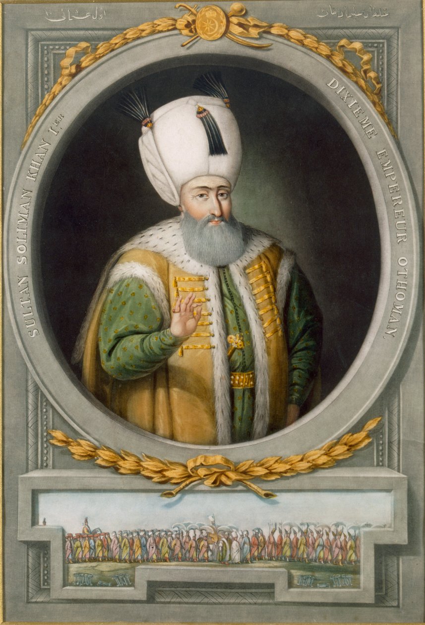 Sultan Suleiman Khan I, 10. sultan av det osmanske riket, 1815 av John Young