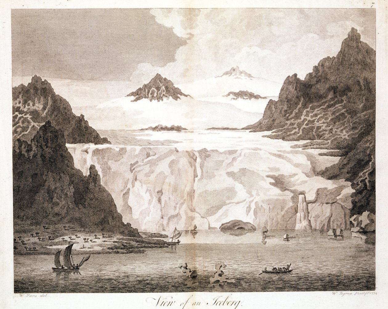 Utsikt over et isfjell fra en reise mot Nordpolen utført av hans Majestets kommando, 1774 av John the Younger Cleveley
