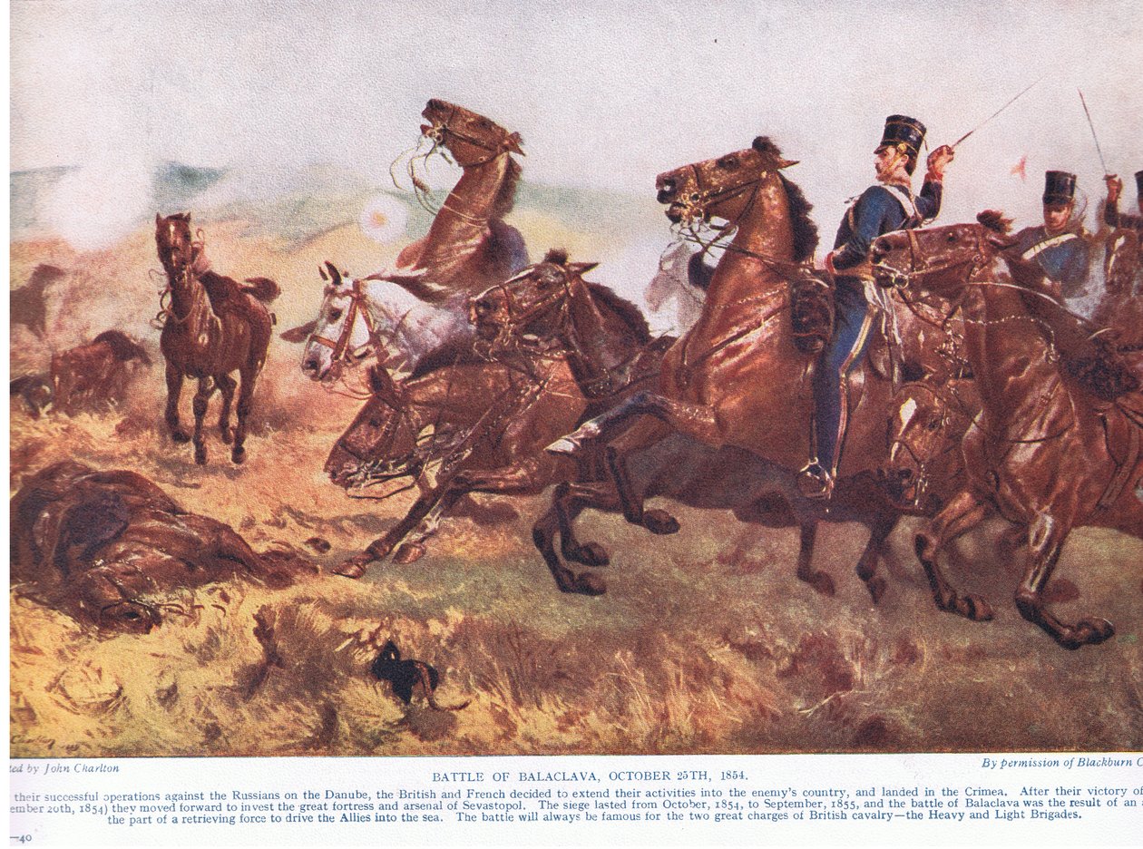 Slaget ved Balaclava (farge litho) av John (after) Charlton